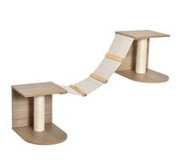 PawHut Estantes de Pared Gatos Escaleras de Tela con Plataformas y Postes Rascadores de Sisal Centro de Actividades de Escalada Aosom España