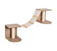 Pawhut escaleras de tela con plataforma para gatos