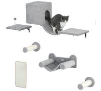 PawHut Estantes para Gatos Gris