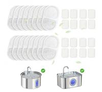 PawHut Filtros para Fuente de Agua 16 Piezas carbón Activo 3.2L/2.5L