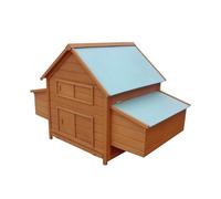 PawHut Gallinero de jardín Jaula para gallinas de Abeto, Madera y Verde, 160 x 98,5 x 107 cm
