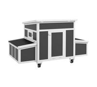 PawHut Gallinero Gris Oscuro