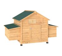 PawHut Gallinero de Madera Amarillo