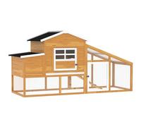 Gallinero exterior PawHut de madera color Marrón/Negro