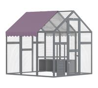 PawHut Gallinero, gallinero con techo resistente al agua, 4 nidos, para 6-8 Gallinas, aproximadamente 1,7x1,8x1,8 m Aosom España