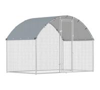 PawHut Gallinero para Exterior 2,8x1,7x1,9 m Cubierta de Tela Oxford Anti-UV Impermeable Pestillos para 5-8 Gallinas Plata