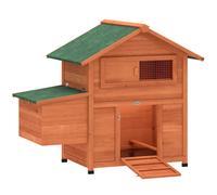 PawHut Gallinero para Exterior de Madera 113,5x67,5x95,5 cm Gallinero con Nido Bandeja Extraíble Techo Impermeable Perchas