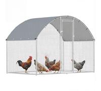 PawHut Gallinero para Exterior Grande 2,8x1,7x1,9 m 5-8 Gallinas Plata