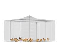 PawHut Gallinero para Exterior Grande 4x3x1,97 m 12 m² Gallinero de Acero Galvanizado con Puerta con Doble Cierre Plata Plata 400X300X197 cm