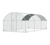 PawHut Gallinero para Exterior Grande Acero Galvanizado 280x570x197cm Plata | Jaula de Gallinas, Cubierta de Tela Oxford Impermeable, Resistente a los Rayos UV, para Patio