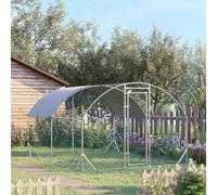 PawHut Gallinero para Exterior Grande de Acero Galvanizado Plata 280x190x197 cm