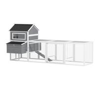 PawHut Gallinero para Exterior Gris Claro