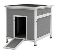 PawHut gallinero para patos, gallinero para patos con puerta lateral, orificios de ventilación, para aves de corral, para pollos de madera de abeto, para gansos,