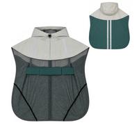 PawHut Impermeable para Perros con Capucha Orificio para Correa y Tiras Reflectantes para Perros de Talla Gigante Verde Aosom España