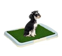 PawHut Inodoro para Perros con Césped Artificial 63x48,5x6 cm Multicolor | Urinario para Perros, Rejilla y Bandeja Desmontable, Exterior e Interior, Entrenamiento de Cachorros
