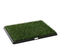 PawHut Inodoro para Perros con Césped Artificial 63x50,5 cm Bandeja Sanitaria para Perros para Entrenamiento con Drenaje Verde
