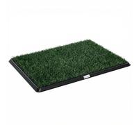 PawHut Inodoro para Perros con Césped Artificial 76x50,5 cm Bandeja Sanitaria para Perros para Entrenamiento con Drenaje Verde