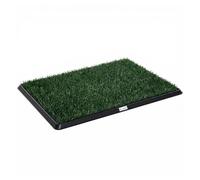 Pawhut inodoro para perros con césped artificial, 76x50,5 cm, bandeja sanitaria para perros para entrenamiento, con rejilla de drenaje, diseño de 3 capas y fácil de limpiar, interior y exterior, verde