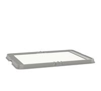 PawHut Inodoro para Perros Plegable 86x62 cm Bandeja Sanitaria Perros Entrenamiento 3 Almohadillas Pies Antideslizantes Gris