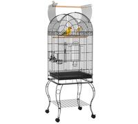 PawHut Jaula de Pájaros Negro