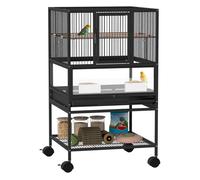 PawHut Jaula para Pájaros Negro