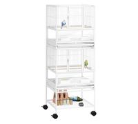 PawHut Jaula para Pájaros Blanco