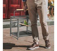 PawHut Jaula para Pájaros Portador de Aves Portátil con 2 Perchas de Madera 2 Comederos de Acero Inoxidable y Bandeja Extraíble para Periquitos