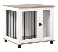 PawHut Jaula para perros animales sobre pies 2 en 1 mesa auxiliar con 1 puerta con pestillo - 73x60x68 cm Aosom España