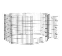 PawHut Parque para perros conejos roedores valla para pequeños animales interior y exterior Recinto modular 61 x 91 cm negro Aosom España