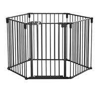 PawHut Parque perros DIY ajustable puerta/escalera 6 paneles 76cm