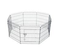 PawHut parque plegable negro para cachorros
