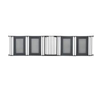 PawHut Parque Plegable para Perros de 6 Paneles Barrera de Seguridad para Mascotas Parque de Juego de Tela Oxford Sistema de Cierre Automático para Gatos Cachorros 117x103x74 cm Negro