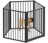 PawHut Perrito de 5 piezas con 5 placas de rejilla para puertas, plegable, plegable, 76 cm de altura, perrera, rejilla para cachorros para perros pequeños y medianos, para interior y exterior