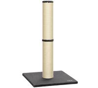 PawHut Poste Rascador para Gatos Altura 80 cm Interior Ligero Base Estable y Cuerda de Sisal Natural Gris Oscuro
