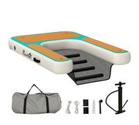 PawHut Rampa de Agua Hinchable para Perros para Piscina Barcos Lagos 151x102 cm con Superficie Antideslizante de EVA