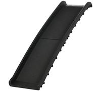 PawHut Rampa Plegable para Perros y Gatos con Alfombra Antideslizante Escaleras de Mascotas para Coche Cama Sofá Carga 75 kg 155x39x14 cm Negro.