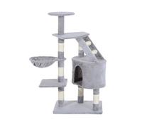 Pawhut árbol rascador con poste gris para gatos