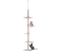 PawHut Rascador con poste de techo PawHut para gatos color Beige