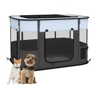 PawHut Recinto para cachorros y conejos, 94 x 74 x 60cm gris