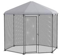 PawHut Recinto para gallinero exterior 5 m² parque con malla 2,8x2,45x2,46 m - espacio cubierto - 5/8 gallinas Aosom España