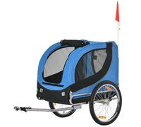 Pawhut Remolque Bicicleta Mascota 1 Bandera 8 Reflectores 1 Barra De Tracción
