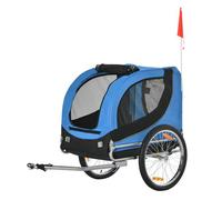 Pawhut Remolque Bicicleta Mascota 1 Bandera 8 Reflectores 1 Barra De Tracción