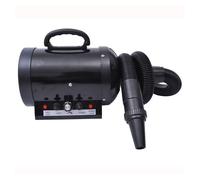 HOMCOM PawHut Secador de Pelo para Perros 2800W Secador para Mascotas con Temperatura y Velocidad del Viento Ajustable 3 Boquillas Tubo Flexible 2,1 m y Asa Portátil 40x16x20 cm Negro