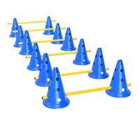 PawHut Set Agility para perros 6 piezas Equipo de Agility para entrenamiento Set de vallas desmontables con 12 conos 6 vallas Bolsa de transporte