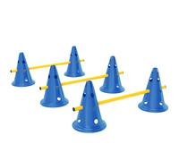 PawHut Set Agility para perros, equipo de 3 piezas para entrenamiento canino, set de vallas desmontables con 6 conos, 3 vallas y bolsa de transporte