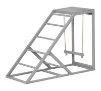 PawHut Set de Juego para Pollos Columpio Estructura de Escalada Gris