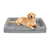 PawHut Sofá Cama para Perros, Cama para Mascotas de Felpa Suave Lavable con Funda de Franela Desmontable y Base Antideslizante, Anti-Ansiedad para Gatos, Perros Pequeños, Medianos y Grandes, 112 x 80