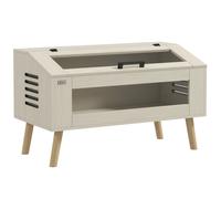 PawHut Terrario para Reptiles con Ventanas de Vidrio Templado Tapa Abatible para Serpientes Lagartos 100x50x60 cm Roble