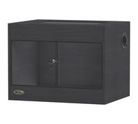 PawHut Terrario para Reptiles en Madera OSB Puerta de Vidrio Templado Cerradura de Seguridad y Tapa Desmontable 60x45x45 cm Negro Aosom España