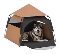 PawHut tienda de campaña para mascotas, tienda de campaña para perros, casa para gatos al aire libre, casa para perros con ventana de malla, tienda de campaña tipi para perros con bolsa de transporte,